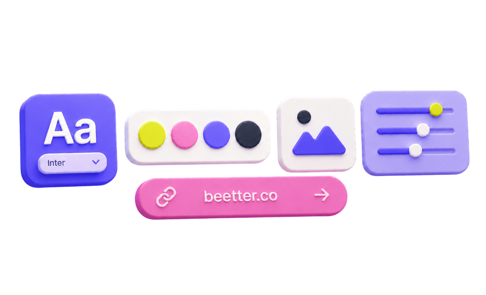 Editor visual con bloques, colores y layouts de Beetter